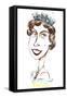 Queen Elizabeth II , young by Neale Osborne-Neale Osborne-Framed Stretched Canvas