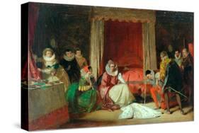 Queen Elizabeth In A Rage (oil on canvas, re-lined-Augustus Leopold Egg-Stretched Canvas