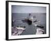 Queen Elizabeth in Southampton Harbor-null-Framed Photographic Print