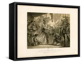 Queen Elizabeth Knighting Drake on Board the Golden Hind..., April 4th 1581-F Fraenkel-Framed Stretched Canvas