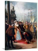 Queen Elizabeth Knighting Sir Francis Drake, 1581-WS Bagdatopulos-Stretched Canvas