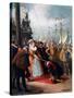 Queen Elizabeth Knighting Sir Francis Drake, 1581-WS Bagdatopulos-Stretched Canvas