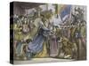 Queen Elizabeth Knighting Sir Francis Drake Aboard-null-Stretched Canvas