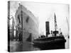 Queen Elizabeth Launch on River Clyde, 1938-null-Stretched Canvas