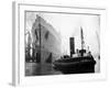 Queen Elizabeth Launch on River Clyde, 1938-null-Framed Photographic Print