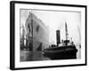 Queen Elizabeth Launch on River Clyde, 1938-null-Framed Photographic Print