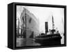 Queen Elizabeth Launch on River Clyde, 1938-null-Framed Stretched Canvas