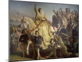 Queen Elizabeth of England Takes Review in Face of the Spanish Armada, 1588-Ferdinand Piloty-Mounted Giclee Print