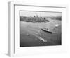 Queen Elizabeth Sailing Through New York Harbor-null-Framed Photographic Print