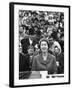 Queen Elizabeth Sitting Gleefully Watching University of Maryland vs. University of North Carolina-Alfred Eisenstaedt-Framed Premium Photographic Print