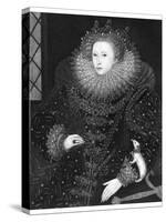 Queen Elizabeth, the Ermine Portrait, 1585-Nicholas Hilliard-Stretched Canvas