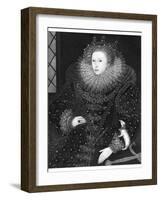 Queen Elizabeth, the Ermine Portrait, 1585-Nicholas Hilliard-Framed Giclee Print