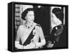 Queen Elizabeth with Indian Prime Minister Indira Gandhi at Buckingham Palace-null-Framed Stretched Canvas