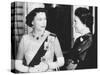 Queen Elizabeth with Indian Prime Minister Indira Gandhi at Buckingham Palace-null-Stretched Canvas