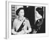 Queen Elizabeth with Indian Prime Minister Indira Gandhi at Buckingham Palace-null-Framed Photo