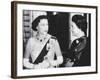 Queen Elizabeth with Indian Prime Minister Indira Gandhi at Buckingham Palace-null-Framed Photo