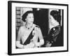 Queen Elizabeth with Indian Prime Minister Indira Gandhi at Buckingham Palace-null-Framed Photo