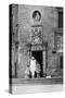 Queen Elizabeth with Princesses Elizabeth and Margaret Rose, Glamis Castle, Scotland, 1937-null-Stretched Canvas