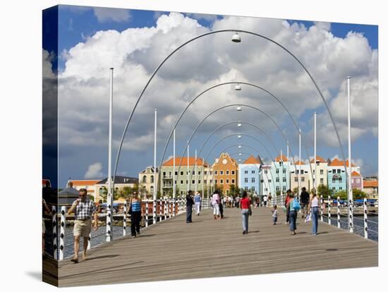 Queen Emma Bridge, Willemstad, Curacao, Netherlands Antilles, West Indies, Caribbean-Richard Cummins-Stretched Canvas