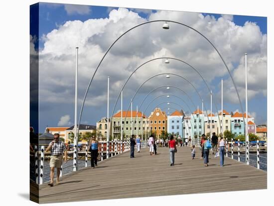 Queen Emma Bridge, Willemstad, Curacao, Netherlands Antilles, West Indies, Caribbean-Richard Cummins-Stretched Canvas