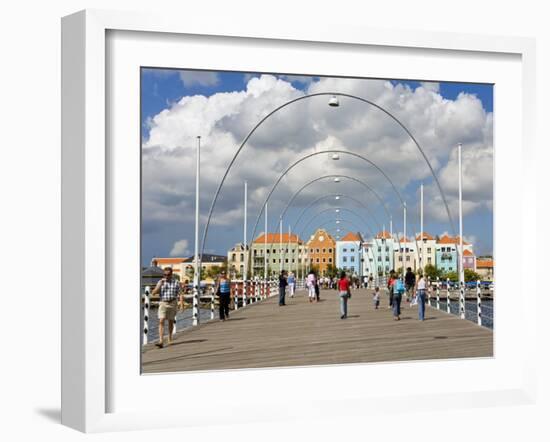 Queen Emma Bridge, Willemstad, Curacao, Netherlands Antilles, West Indies, Caribbean-Richard Cummins-Framed Photographic Print