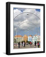 Queen Emma Bridge, Willemstad, Curacao, Netherlands Antilles, West Indies, Caribbean-Richard Cummins-Framed Photographic Print