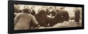 Queen Ena of Spain Signing Autographs for Her Ladies in Waiting before Going into Exile-null-Framed Giclee Print