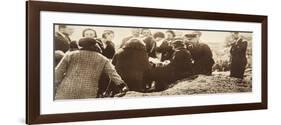 Queen Ena of Spain Signing Autographs for Her Ladies in Waiting before Going into Exile-null-Framed Premium Giclee Print