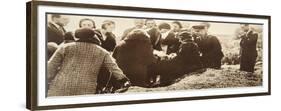 Queen Ena of Spain Signing Autographs for Her Ladies in Waiting before Going into Exile-null-Framed Premium Giclee Print