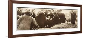 Queen Ena of Spain Signing Autographs for Her Ladies in Waiting before Going into Exile-null-Framed Premium Giclee Print