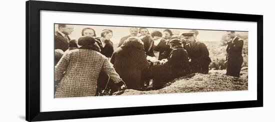 Queen Ena of Spain Signing Autographs for Her Ladies in Waiting before Going into Exile-null-Framed Giclee Print