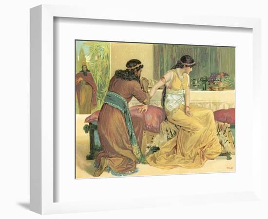 Queen Esther and Haman-English School-Framed Giclee Print