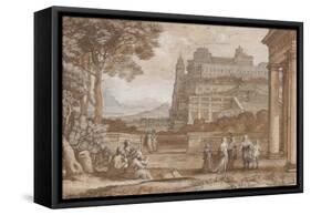 Queen Esther Approaching the Palace of Ahasuerus, 1658-Claude Lorrain-Framed Stretched Canvas