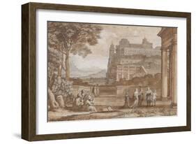 Queen Esther Approaching the Palace of Ahasuerus, 1658-Claude Lorrain-Framed Giclee Print