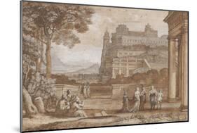 Queen Esther Approaching the Palace of Ahasuerus, 1658-Claude Lorrain-Mounted Giclee Print