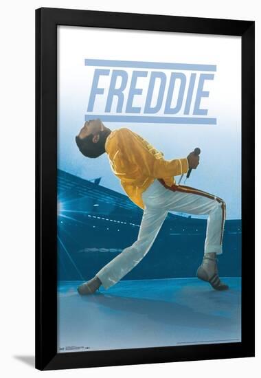 Queen - Freddie Mercury Live-Trends International-Framed Poster