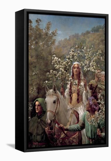 Queen Guinevere's Maying, C.1897 (Oil on Canvas)-John Collier-Framed Stretched Canvas