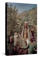 Queen Guinevere's Maying, C.1897 (Oil on Canvas)-John Collier-Stretched Canvas