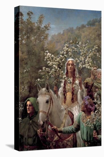 Queen Guinevere's Maying, C.1897 (Oil on Canvas)-John Collier-Stretched Canvas