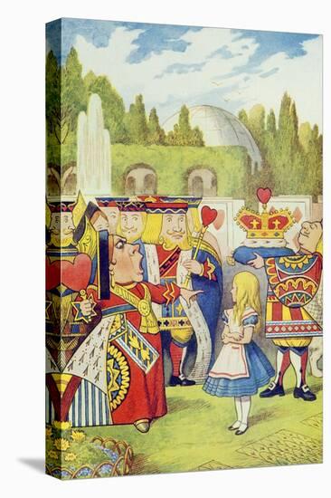 Queen Has Come! and Isn't She Angry, Illustration from Alice in Wonderland by Lewis Carroll-John Tenniel-Stretched Canvas