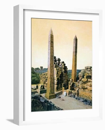 Queen Hatshepsut Obelisk, Temple of Amun, Karnak, Luxor, Egypt, 20th Century-null-Framed Giclee Print