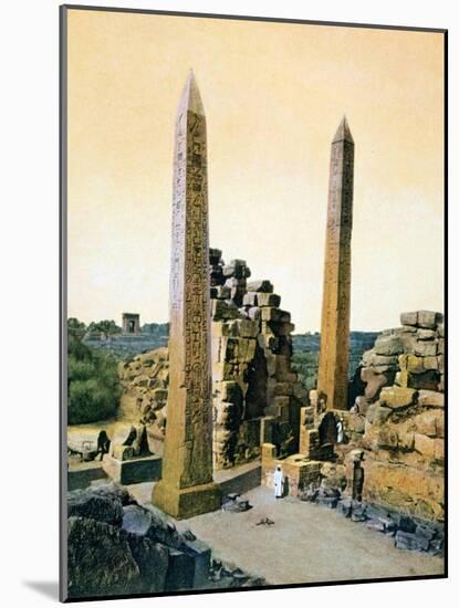 Queen Hatshepsut Obelisk, Temple of Amun, Karnak, Luxor, Egypt, 20th Century-null-Mounted Giclee Print