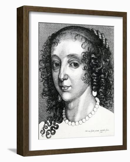 Queen Henrietta Maria, 1641-Wenceslaus Hollar-Framed Giclee Print