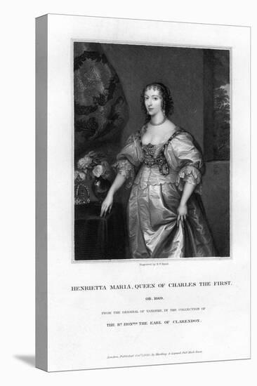 Queen Henrietta Maria, Queen Consort of Charles I-Henry Thomas Ryall-Stretched Canvas