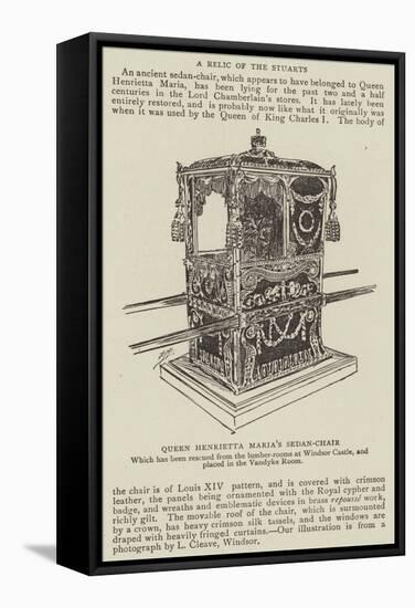 Queen Henrietta Maria's Sedan-Chair-null-Framed Stretched Canvas