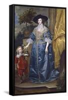 Queen Henrietta Maria with Sir Jeffrey Hudson, 1633-Sir Anthony Van Dyck-Framed Stretched Canvas