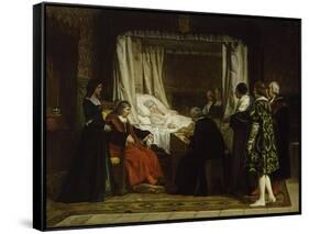 Queen Isabel La Católica Dictating Her Last Will and Testament, 1864-Eduardo Rosales-Framed Stretched Canvas