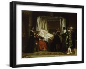 Queen Isabel La Católica Dictating Her Last Will and Testament, 1864-Eduardo Rosales-Framed Giclee Print