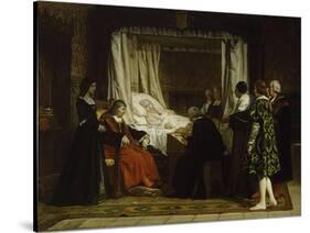 Queen Isabel La Católica Dictating Her Last Will and Testament, 1864-Eduardo Rosales-Stretched Canvas