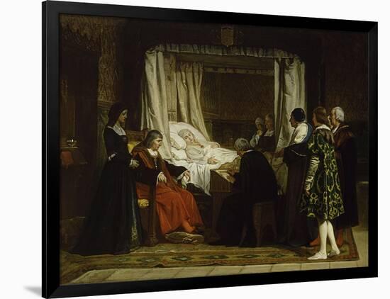 Queen Isabel La Católica Dictating Her Last Will and Testament, 1864-Eduardo Rosales-Framed Giclee Print